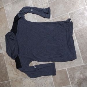 Quarter sleeved dark gray dress shirt